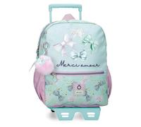 Enso Merci Amour Zaino con carrello Verde 27x33x11 cm Poliestere, blu, Taglia unica, Zaino con carrello