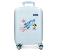Enso New Friends - Valigia da cabina blu, 33 x 50 x 20 cm, rigida 2 kg, chiusura a combinazione laterale, in ABS, 2 kg, 28 l, bagaglio a mano, blu, Taglia unica, Valigia cabina