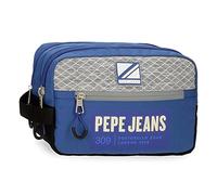 Enso Pepe Jeans Darren Beauty Due scomparti regolabili blu 26 x 16 x 12 cm Poliestere, blu, Beauty case due scomparti adattabile