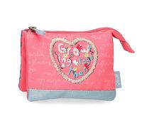 Enso Together Growing portamonete tre scomparti rosa 14 x 10 x 5 cm poliestere