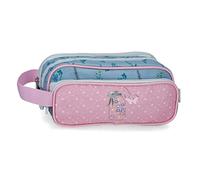 Enso We Love Flowers, Accessori Da Viaggio Custodia Per Trucchi Bambine E Ragazze, Rosa (Pink), Astuccio triplo