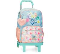 Enso Zaino Scuola Bubbles Doppio Scomparto con Trolley Multicolore 32x44x17cm Poliestere 23.94L