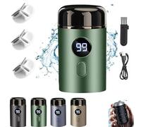 Enspiracle Mini rasoio, il tuo mini rasoio elettrico portatile, unisex, tascabile, lavabile, progettato per la rasatura da uomo bagnato e asciutto (verde)