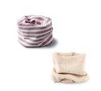 ENSTAB 2 sciarpe scaldacollo per bambini in cotone, per autunno e inverno, sciarpa, collo caldo per ragazza e ragazzo (Ragazza D.)