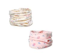 ENSTAB 2 sciarpe scaldacollo per bambini in cotone, per autunno e inverno, sciarpa, collo caldo per ragazza e ragazzo (Ragazza-E)