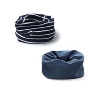 Enstab Sciarpa scaldacollo per bambini, in cotone, ad anello, per autunno e inverno, unisex, 2 pezzi, W22/L40