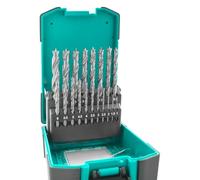 ENT 09219 Set di Punte per Legno HSS da 19 Pezzi - 1-10 mm - con Incrementi da 0,5 mm - Punte Trapano Legno - Punte Legno Professionali - Punte Elicoidali