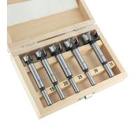 ENT 25100 Set da 5 pz. Punte Forstner per legno Ø 15, 20, 25, 30, 35 mm, in acciaio per utensili, per eseguire facilmente fori ciechi nel legno tenero, set di punte per legno fai da te, punta per fori
