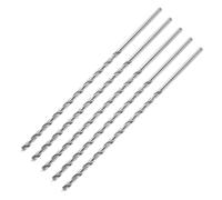 ENT 50445 Punta elicoidale per legno Ø 5 mm in confezione da 5, extra lungo 200 mm, con punta centrale e pretaglio, D 5 x NL 135 x GL 200 mm, codolo cilindrico, Acciaio ad alta velocità