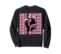 ENT Infermiera Orecchio Naso Gola Infermiera Ragazza Coquette Fiocco Rosa Felpa