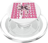 ENT Infermiera Orecchio Naso Gola Infermiera Ragazza Coquette Fiocco Rosa PopSockets PopGrip per MagSafe