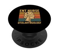 ENT Infermiera Otorinolaringoiatria Orecchio Naso Gola Retrò Infermieristica Medic PopSockets PopGrip Adesivo