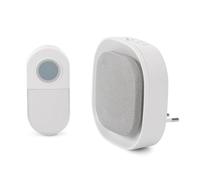 Entac Campanello AC plug in luce notturna, trasmettitore IP44, funzionamento a batteria, 1 x CR2032