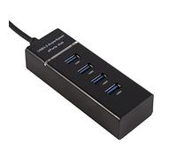 Entatial HUB USB3.0, Adattatore convertitore Piccolo Compatto ampiamente applicabile per casa per Ufficio(Nero)