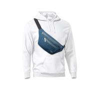 Entchin - Marsupio per donne e uomini, borsa a tracolla, 4 tasche con cerniera, regolabile, uno dei regali essenziali da viaggio più amati, ideale per passeggiate, viaggi, ciclismo e shopping (blu)