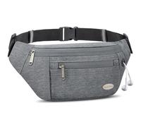 Entchin Marsupio per donne e uomini, borsa a tracolla con 4 tasche con cerniera, marsupio regolabile, uno dei regali essenziali da viaggio più popolari per passeggiate, viaggi, ciclismo e shopping,