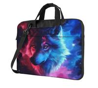 Entemne 13/14/15.6 Pollice Borsa Del Computer Portatile Acquerello Freddo Animale Lupo Del Manicotto Del Computer Per Le Donne Uomini Leggero Resistente All'Acqua Del Computer Tablet Borsa, Multi