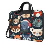 Entemne 13/14/15.6 Pollice Borsa Del Computer Portatile Animale Coniglio Orso Lupo Volpe Cassa Del Manicotto Del Computer Per Le Donne Degli Uomini Leggero Resistente All'Acqua Tablet Borsa, Multi, 13