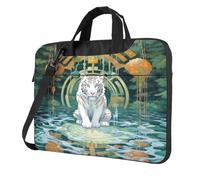 Entemne 13/14/15.6 Pollice Borsa Del Computer Portatile Animale Modello Tigre Bianca Del Manicotto Del Computer Caso Per Le Donne Degli Uomini Leggero Resistente All'Acqua Del Computer, Multi, 13 inch