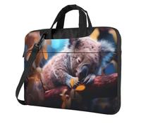 Entemne 13/14/15.6 Pollice Borsa Del Computer Portatile Carino Addormentato Koala Custodia Del Manicotto Per Le Donne Degli Uomini Leggero Resistente All'acqua Del Computer Tablet Borsa A Tracolla