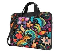 Entemne 13/14/15.6 Pollice Borsa Del Computer Portatile Colorato Paisley Fiore Floreale Patten Caso Del Manicotto Del Computer Per Le Donne Degli Uomini Leggero Resistente All'acqua Borsa A Tracolla D