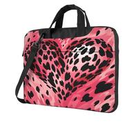 Entemne 13/14/15.6 Pollice Borsa Del Computer Portatile Della Stampa Del Leopardo Amore Cuore Del Manicotto Del Computer Per Le Donne Degli Uomini Leggero Resistente All'acqua Borsa A Tracolla, Multi
