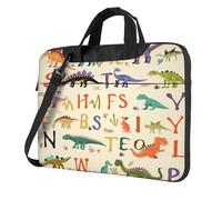 Entemne 13/14/15.6 Pollice Borsa Del Computer Portatile Educazione Lettera Alfabeto Del Fumetto Dinosauro Del Manicotto Del Computer Per Le Donne Degli Uomini Leggero Resistente All'Acqua Tablet