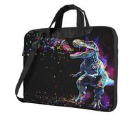 Entemne 13/14/15.6 Pollice Borsa Del Computer Portatile Incandescente Dinosauro Rex Arcobaleno Scintille Cassa Del Manicotto Del Computer Per Le Donne Degli Uomini Leggero Resistente All'Acqua Del