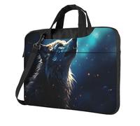 Entemne 13/14/15.6 Pollice Borsa Del Computer Portatile Modello Animale Lupo Caso Del Manicotto Del Computer Per Le Donne Degli Uomini Leggero Resistente All'Acqua Tablet Borsa A Tracolla, Multi, 14