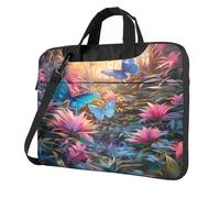Entemne 13/14/15.6 Pollice Borsa Del Computer Portatile Primavera Alba Farfalla Piante Del Manicotto Del Computer Per Le Donne Degli Uomini Leggero Resistente Alba Del Computer Tablet, Multi, 13 inch