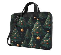 Entemne 13/14/15.6 Pollice Borsa Del Computer Portatile Verde Albero Di Natale Campana Modello Del Manicotto Del Computer Per Le Donne Degli Uomini Leggero Resistente All'Acqua Tablet Borsa A Tracolla