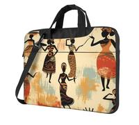 Entemne 13/14/15.6 Pollice Borsa Del Computer Portatile Vintage Arabeschi Danza Donne Africane Custodia Del Manicotto Del Computer Per Le Donne Degli Uomini Leggero Resistente All'Acqua Del Computer