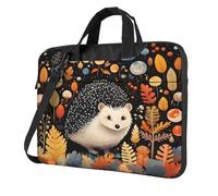 Entemne 13/14/15.6 Pollice Borsa Per Laptop Carino Autunno Riccio Foglie Custodia Del Computer Portatile Per Le Donne Uomini Leggero Resistente All'Acqua Del Computer Tablet Borsa A Tracolla Valigetta