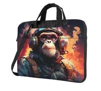 Entemne 13/14/15.6 Pollice Laptop Bag Cool Monkey Boboon Caso Del Manicotto Del Computer Per Le Donne Degli Uomini Leggero Resistente All'Acqua Del Computer Tablet Borsa A Tracolla Valigetta, Multi