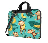 Entemne 13/14/15.6 Pollice Laptop Bag Cute Monkey Banana Pattern Custodia Del Manicotto Del Computer Per Le Donne Degli Uomini Leggero Resistente All'Acqua Del Computer Tablet Borsa A Tracolla