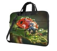 Entemne 13/14/15.6 Pollice Laptop Bag Dewdrop Ladybug Art Custodia Del Manicotto Del Computer Per Le Donne Degli Uomini Leggero Resistente All'Acqua Del Computer Tablet Borsa A Tracolla Valigetta