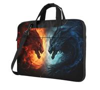 Entemne 13/14/15.6 Pollice Laptop Bag Ice Fiery Dragons Art Custodia Del Manicotto Del Computer Per Le Donne Degli Uomini Leggero Resistente All'Acqua Del Computer Tablet Borsa A Tracolla Valigetta