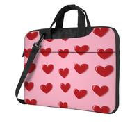 Entemne 13 Pollice Borsa Del Computer Portatile Carino Rosso Amore Cuore Modello Del Manicotto Del Computer Per Le Donne Degli Uomini Leggero Resistente All'acqua Borsa A Tracolla Tablet, Multi, 14