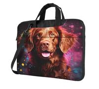 Entemne 13 Pollice Borsa Del Computer Portatile Colorato Cane Animale Pittura di Arte Del Computer Portatile Della Cassa Del Manicotto Per Le Donne Degli Uomini Leggero, Multi, 15.6 inch