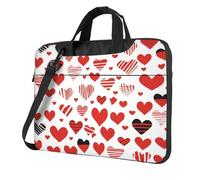 Entemne 13 Pollice Borsa Del Computer Portatile di San Valentino Rosso Amore Cuore Modello Del Manicotto Del Computer Per Le Donne Uomini Leggero Resistente All'Acqua Tablet Borsa A Tracolla, Multi