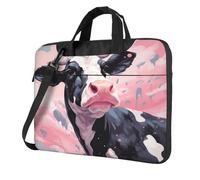 Entemne 13 Pollice Borsa Del Computer Portatile Divertente Rosa Mucca Animale Pittura Del Manicotto Del Computer Cassa Del Manicotto Per Le Donne Uomini Leggero Resistente All'acqua, Multi, 13 inch