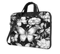 Entemne 13 Pollice Borsa Del Computer Portatile Flora Farfalle Modello Del Manicotto Del Computer Per Le Donne Degli Uomini Leggero Resistente All'Acqua Tablet Borsa A Tracolla, Multi, 14 inch