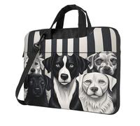 Entemne 13 Pollice Borsa Del Computer Portatile Fresco Cani Neri Modello Del Manicotto Del Computer Caso Per Le Donne Uomini Leggero Resistente All'Acqua, Multi, 13 inch