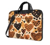 Entemne 13 Pollice Borsa Del Computer Portatile Leopard Amore Cuori Modello Custodia Del Manicotto Del Computer Per Le Donne Uomini Leggero Resistente All'acqua Borsa A Tracolla Tablet, Multi, 13 inch