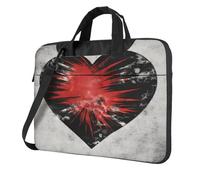 Entemne 13 Pollice Borsa Del Computer Portatile Nero Rosso Amore Cuore Arte Del Manicotto Del Computer Caso Per Le Donne Uomini Leggero Resistente All'Acqua Borsa A Tracolla, Multi, 15.6 inch