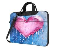 Entemne 13 Pollice Borsa Del Computer Portatile Rosa Amore Cuore Arte Blu Custodia Del Manicotto Del Computer Per Le Donne Degli Uomini Leggero Resistente All'acqua Borsa A Tracolla, Multi, 14 inch