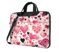 Entemne 13 Pollice Borsa Del Computer Portatile Rosa Leopardo Cuore Modello Del Manicotto Del Computer Caso Per Le Donne Uomini Leggero Resistente All'Acqua Borsa A Tracolla, Multi, 13 inch