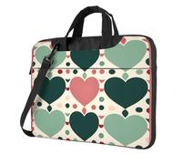 Entemne 13 Pollice Borsa Del Computer Portatile Rosa Verde Amore Cuori Modello Del Manicotto Del Computer Per Le Donne Uomini Leggero Resistente All'Acqua Tablet Borsa A Tracolla Valig, Multi, 14 inch