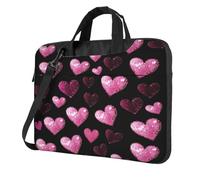 Entemne 13 Pollice Borsa Del Computer Portatile Rosa Viola Amore Cuore Modello Del Manicotto Del Computer Caso Per Le Donne Uomini Leggero Resistente All'Acqua Tablet Borsa A Tracolla, Multi, 15.6