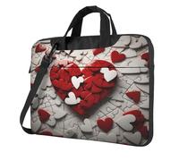 Entemne 13 Pollice Borsa Del Computer Portatile Rosso Amore Cuore Puzzle Art Custodia Del Manicotto Del Computer Per Le Donne Degli Uomini Leggero Resistente All'acqua Borsa A Tracolla Tablet, Multi